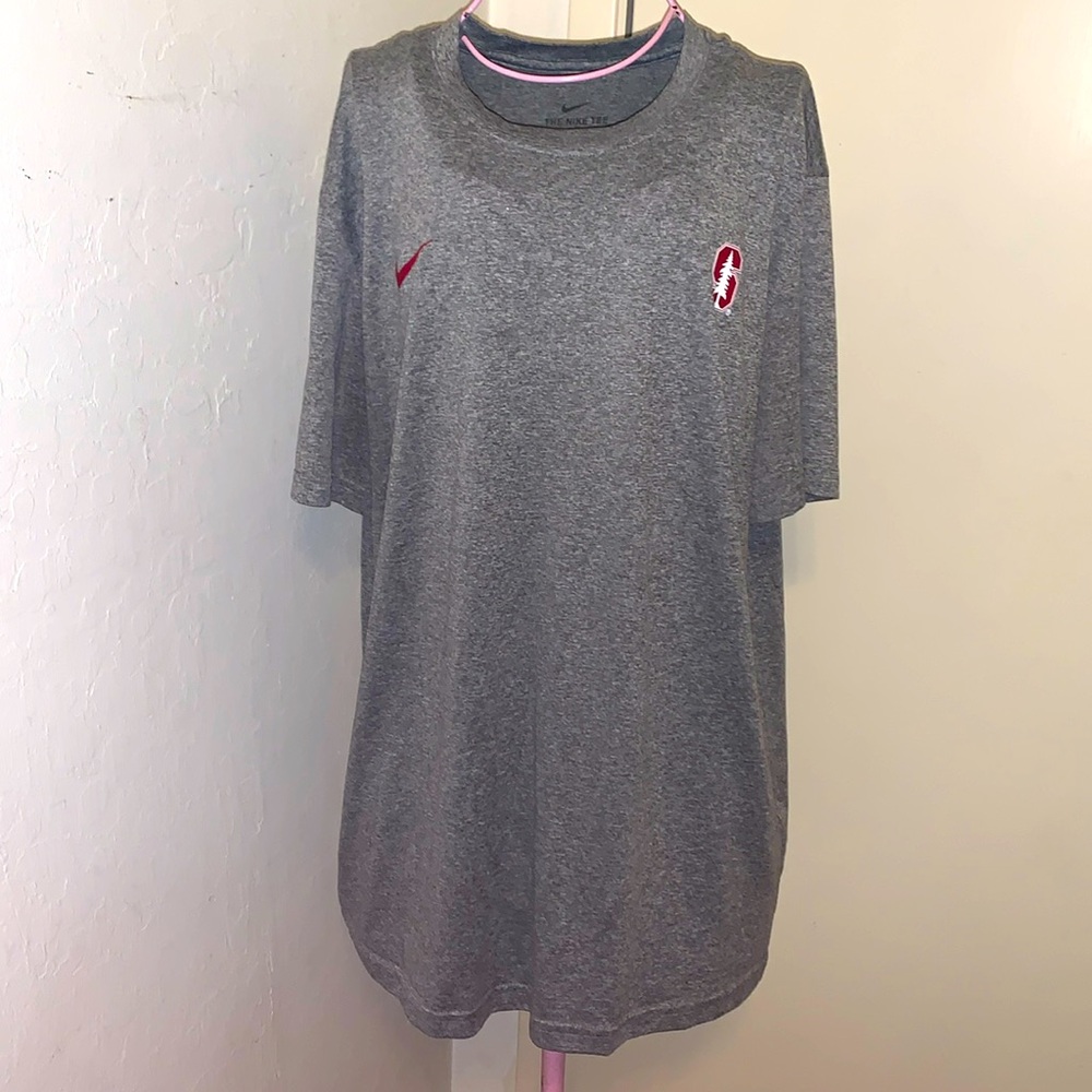 The Nike Tee Gray Heathered S/S Dry Fit shirt CT6938-091- Large